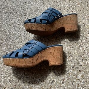 Baretraps Blue Wedge Shoes, excellent conditions, worn twice, comfortable